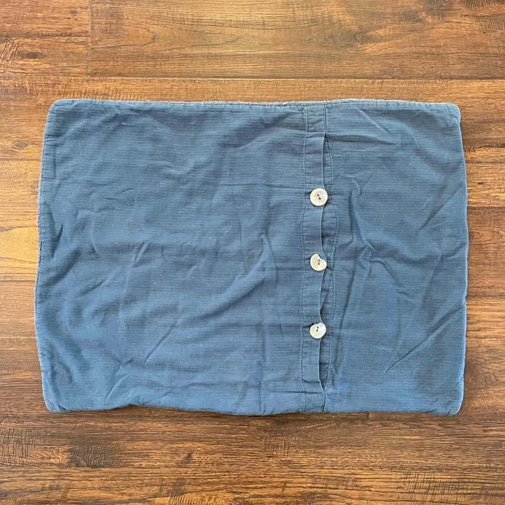 Crate & Barrel Lindstrom Cotton Blue Standard Pillow Sham